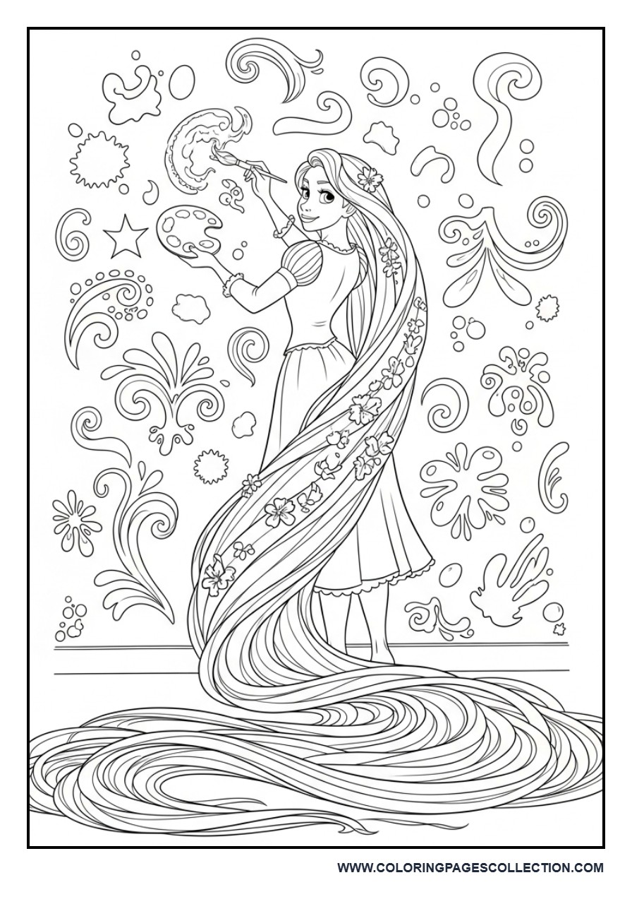 Rapunzel Painting Scene