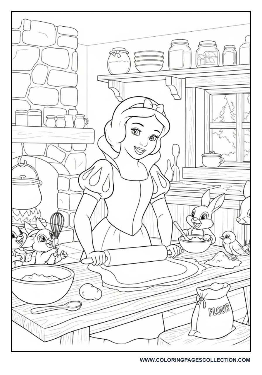 Snow White Baking Scene