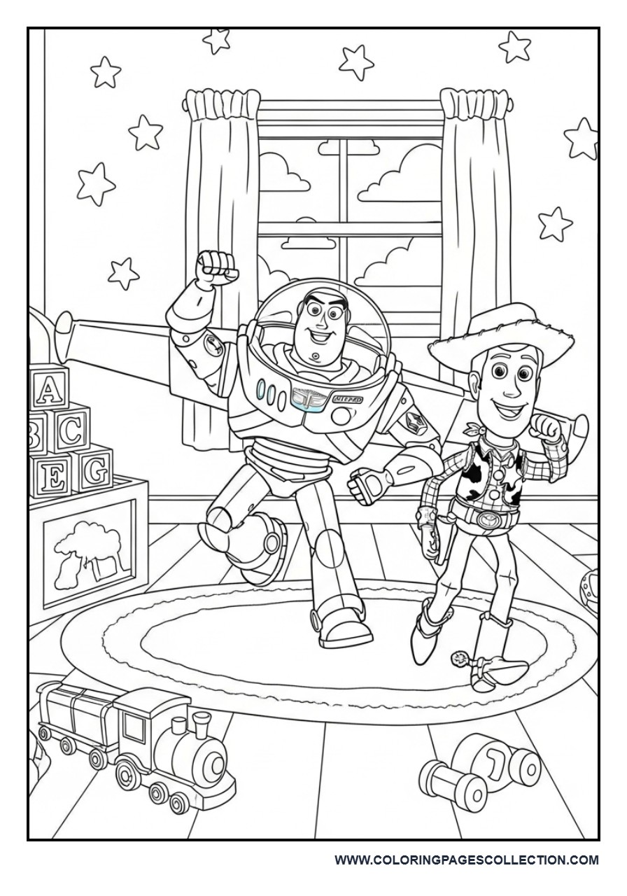 Buzz Lightyear Flying with Woody