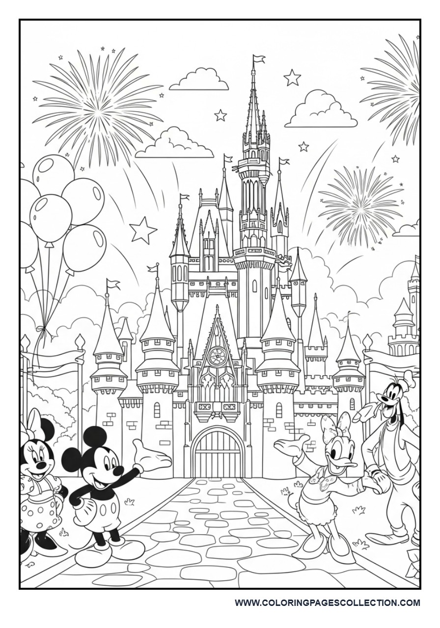 Disney Castle Fireworks Celebration