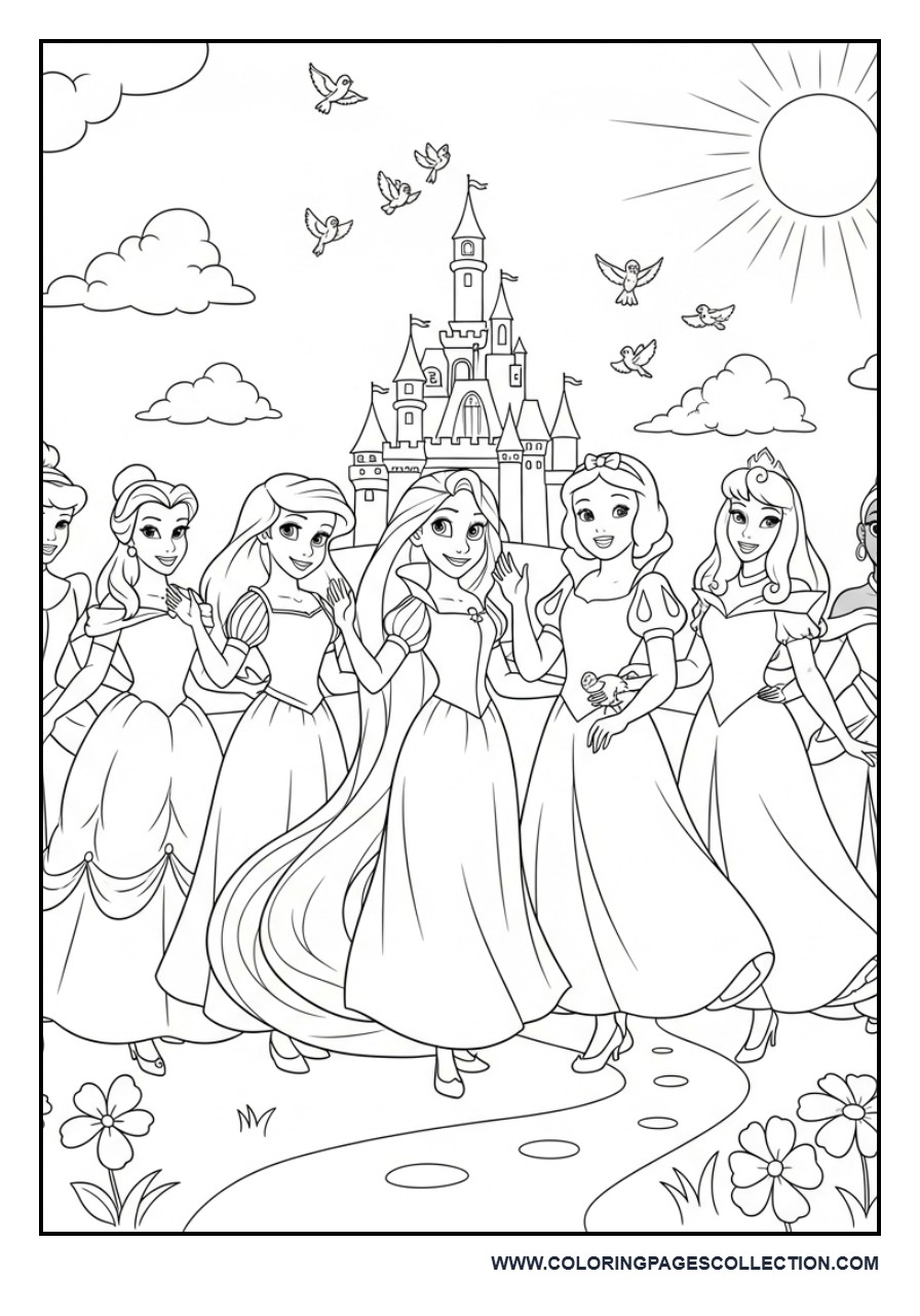 Disney Princesses Standing Together