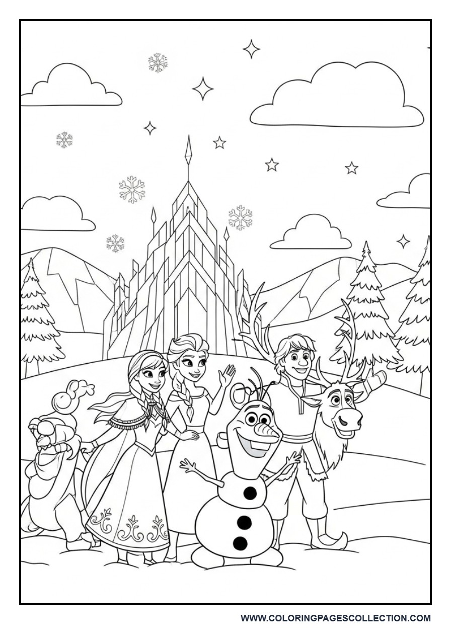 Frozen Friends Playing in the Snow