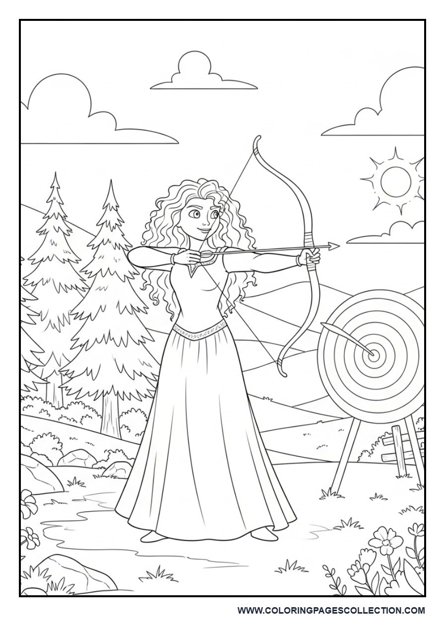 Merida Practicing Archery