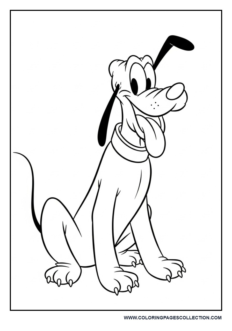 Pluto Sitting Happily