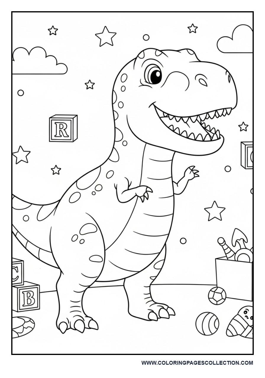 Rex Roaring Happily