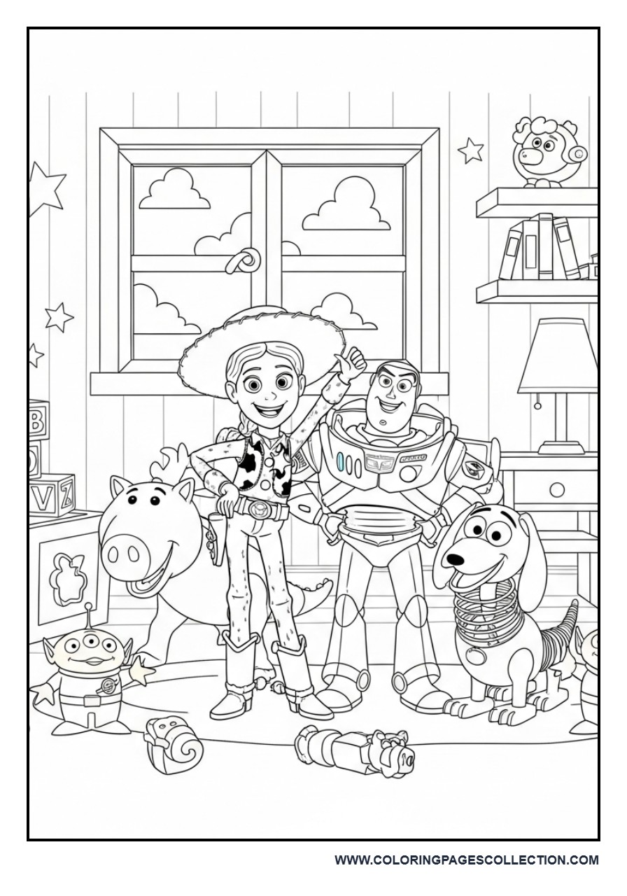 Toy Story Friends in Andy's Room