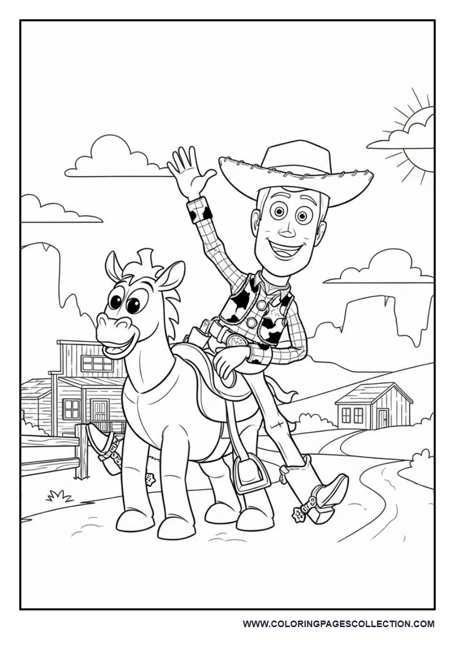 Woody Riding Bullseye