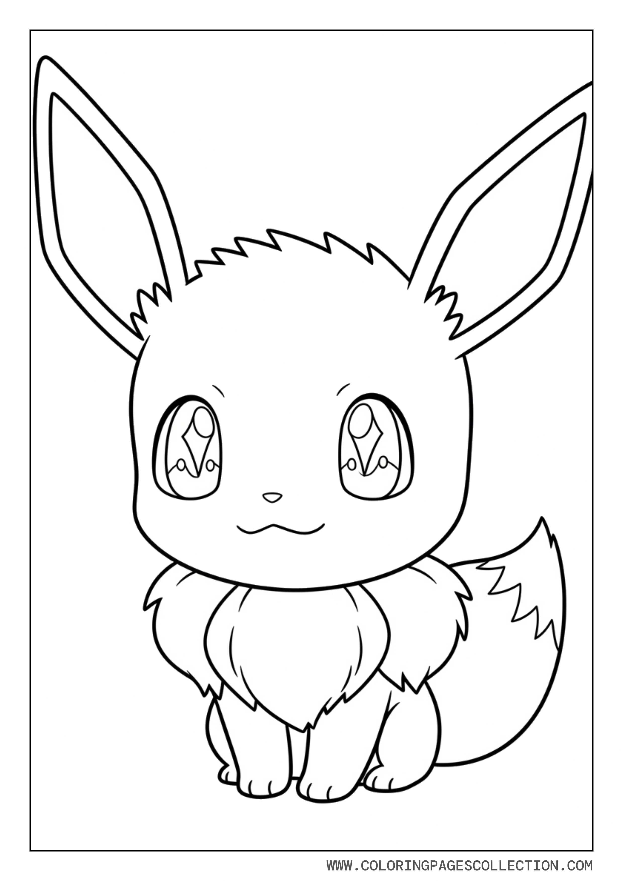 Baby Eevee Coloring Page