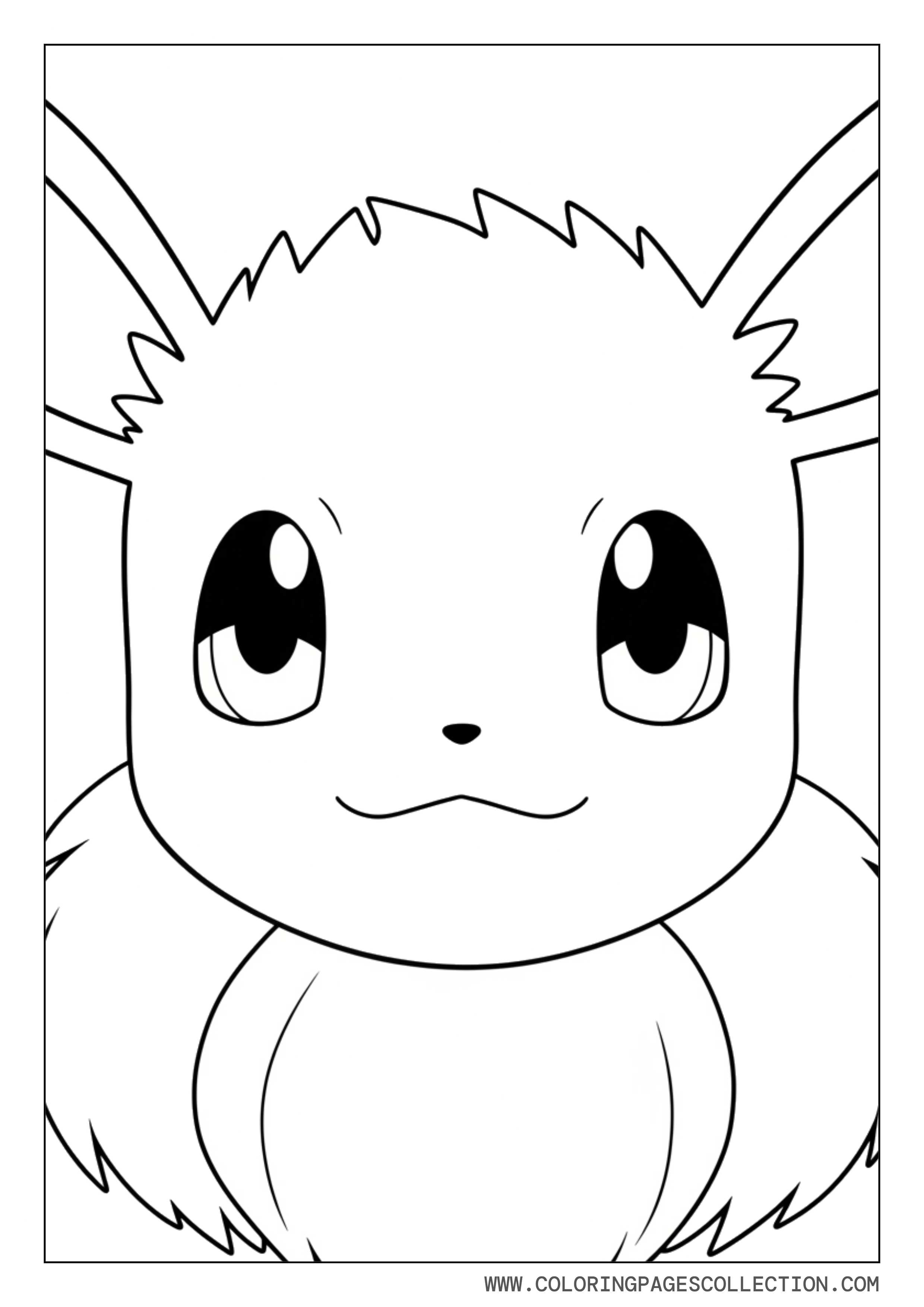 Eevee Face Coloring Page