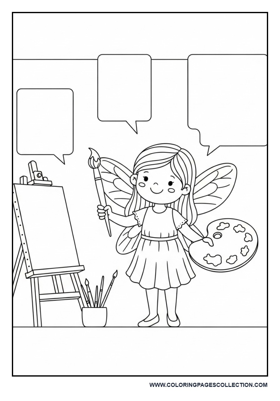 Artist Fairy Painting