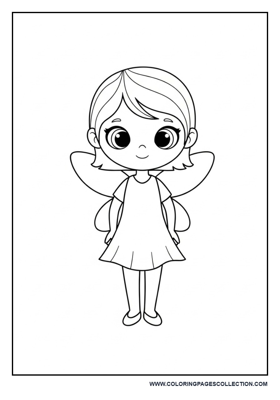 Cute Smiling Fairy Standing