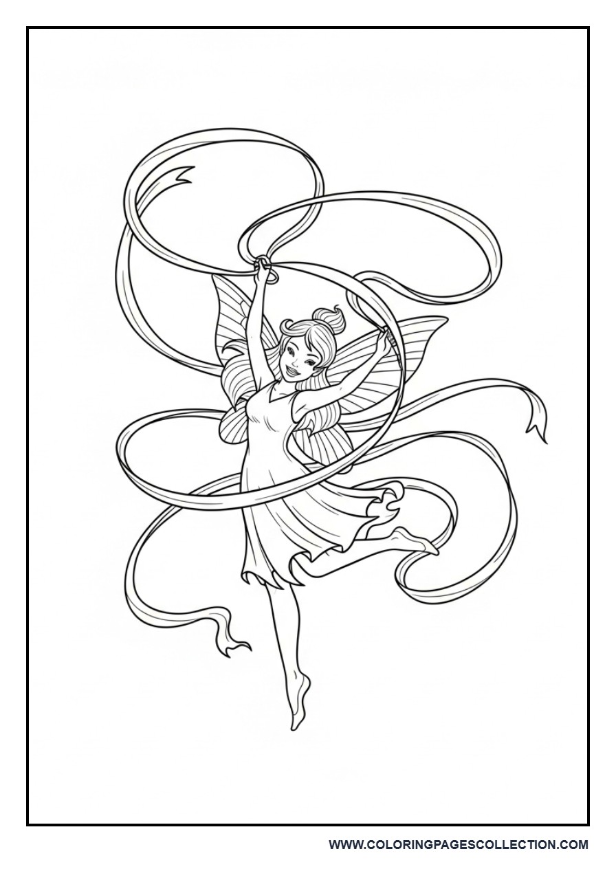 Dancing Fairy with Ribbons
