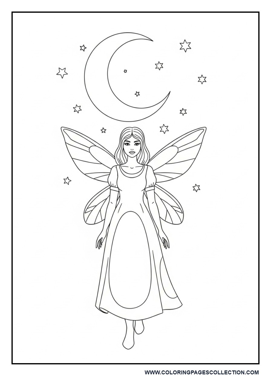 Dark Fairy with Moon