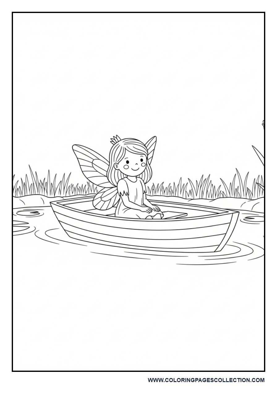 Fairy Boat on Pond