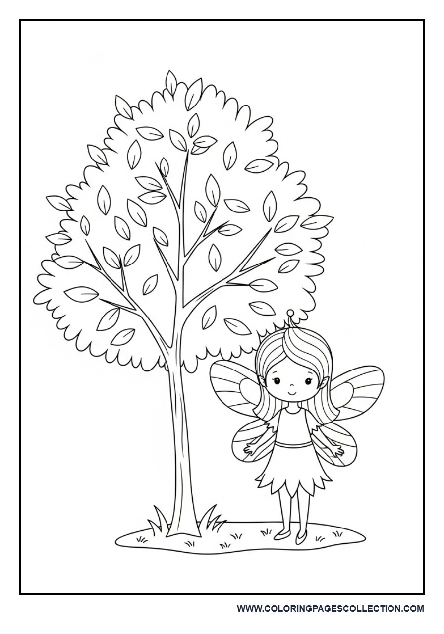 Fairy by Small Tree