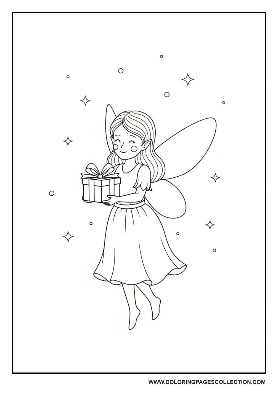 Fairy Delivering Gift Box