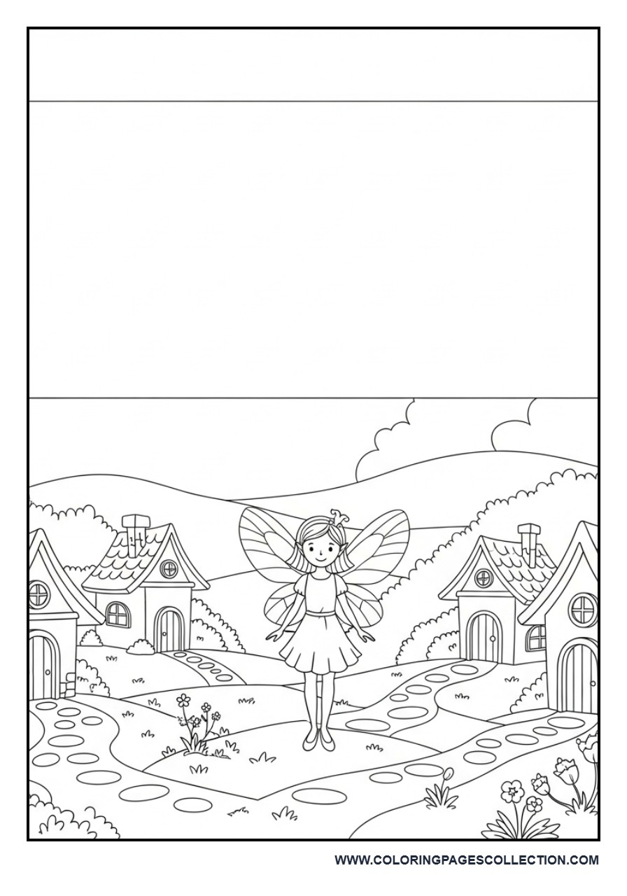 Fairy House Village Scene