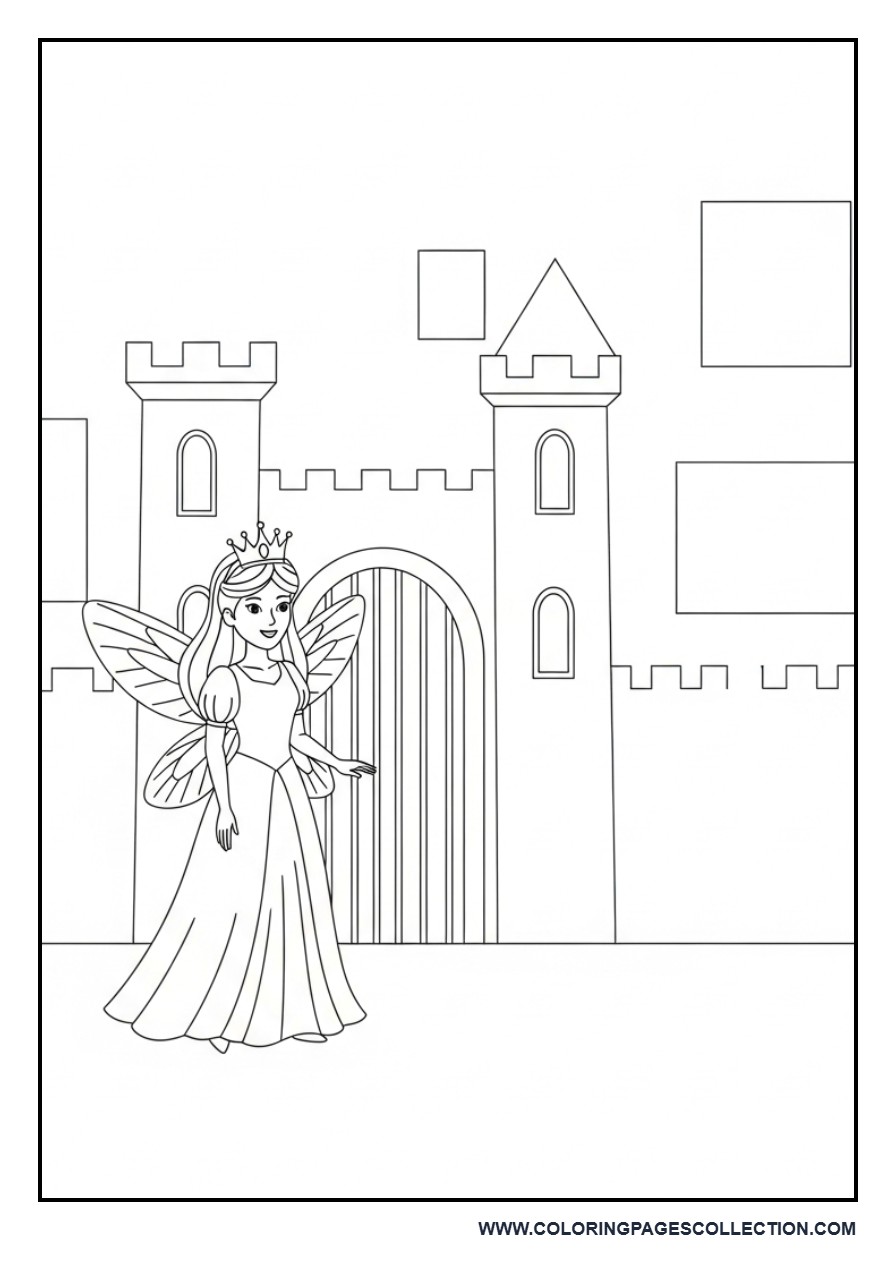 Fairy Princess by Castle Gate