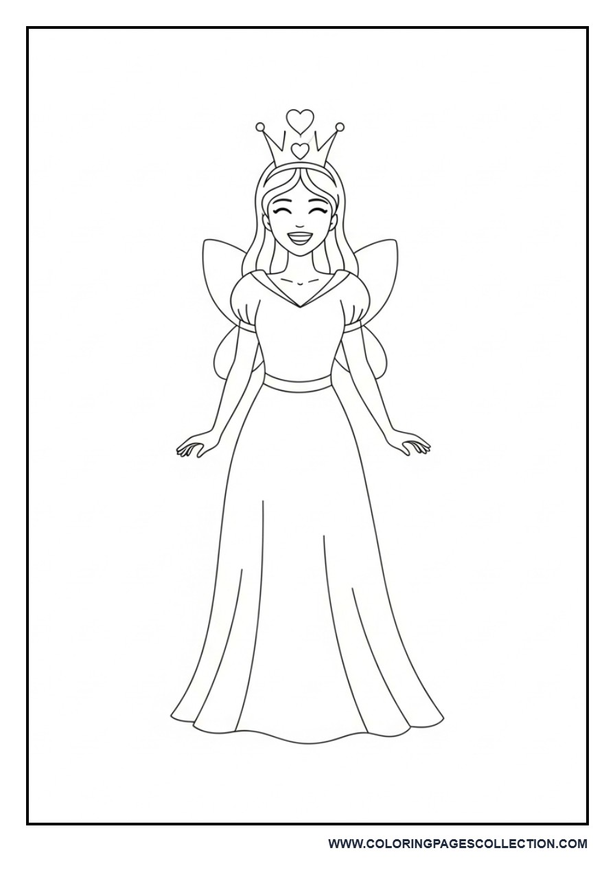Fairy Princess with Heart Crown