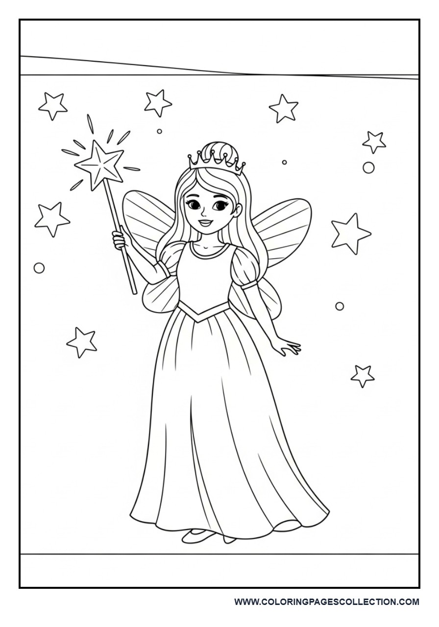 Fairy Princess with Star Wand