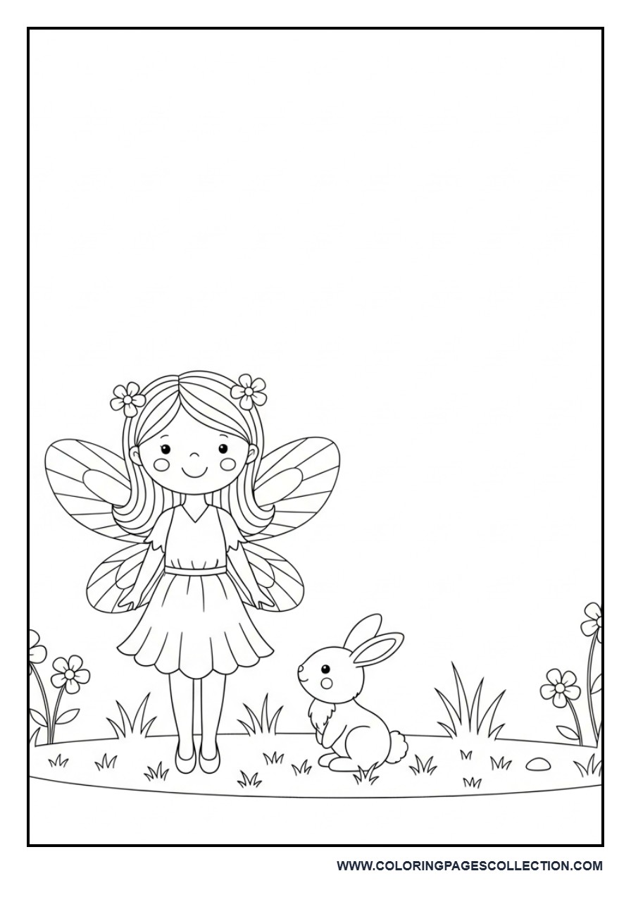 Fairy with Bunny Friend