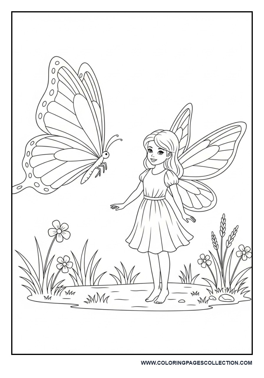 Fairy with Butterfly Friend
