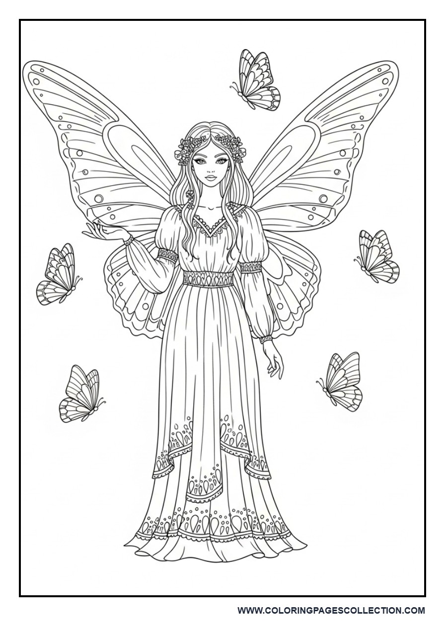 Fairy with Butterfly Wing Details