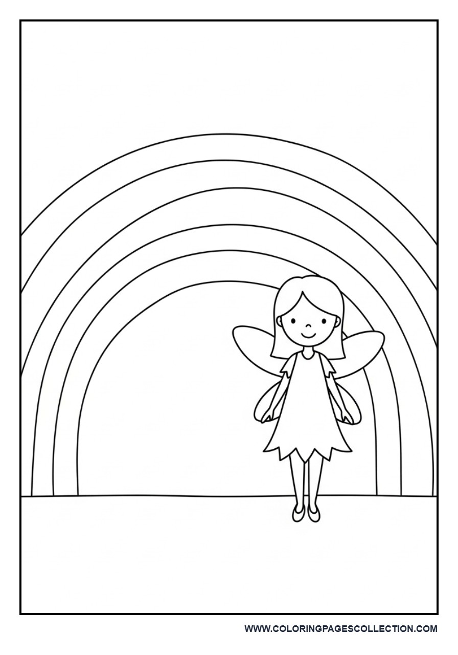 Fairy with Rainbow Arc