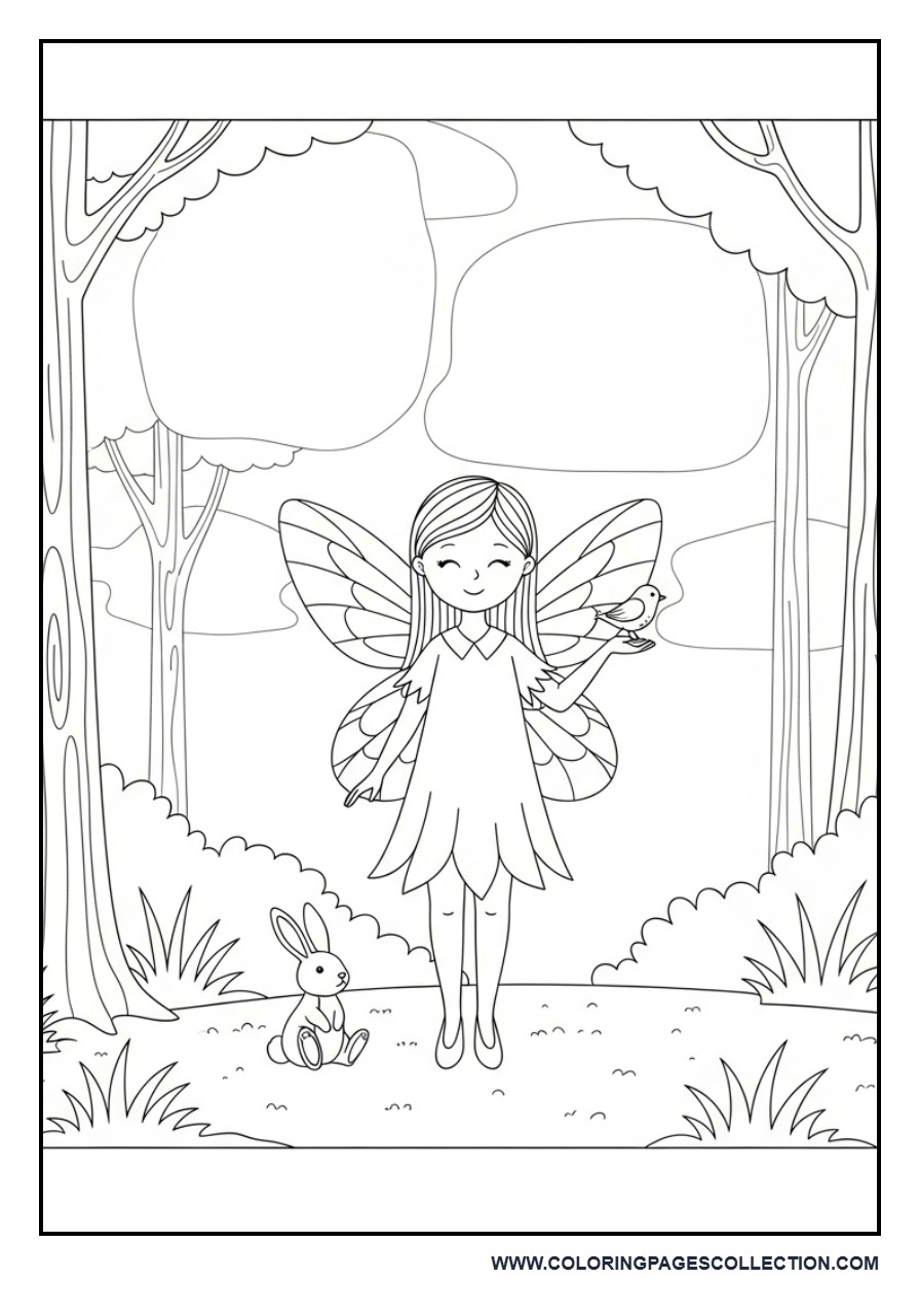 Forest Fairy with Animal Friends