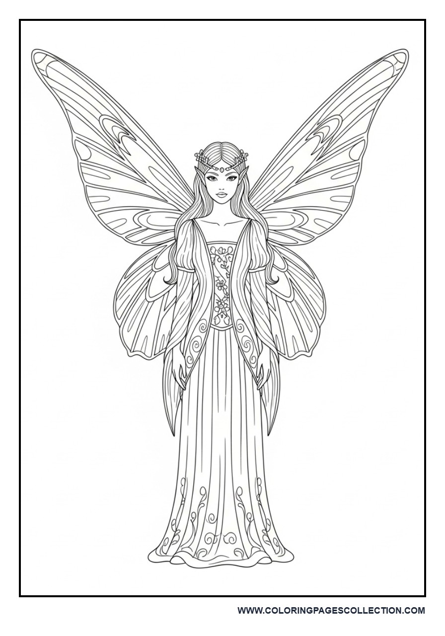 Intricate Wing Fairy Standing