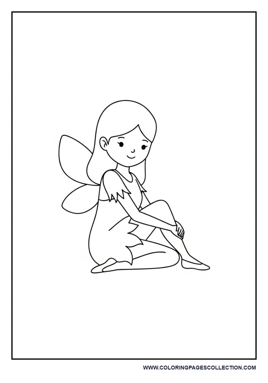Sitting Fairy with Wings
