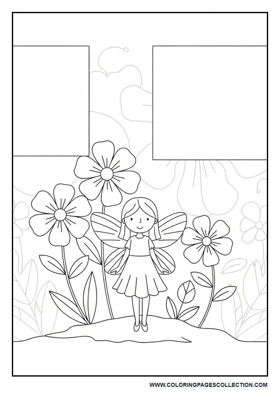 Spring Fairy with Flowers