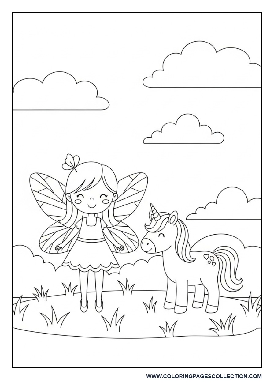 Unicorn Fairy Friend Scene