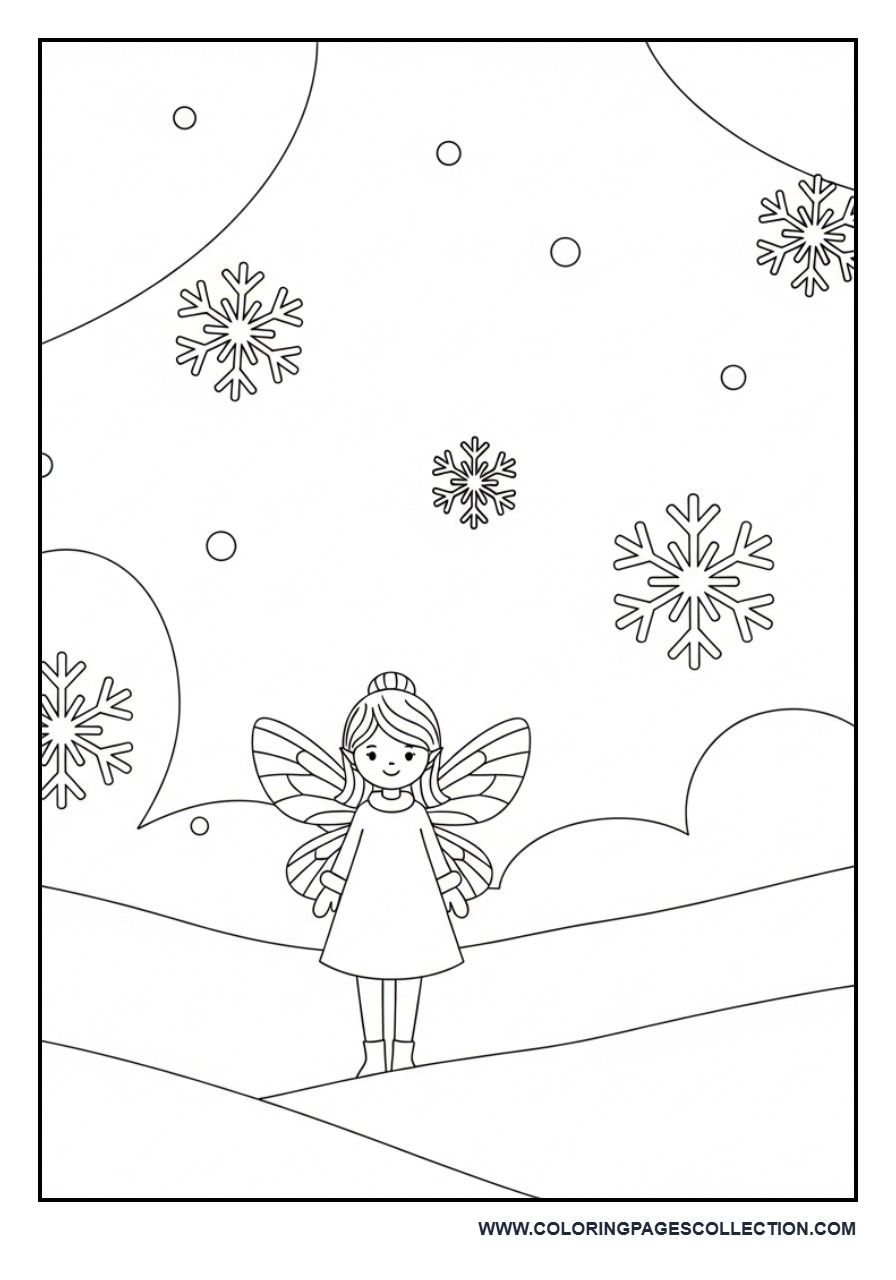 Winter Snow Fairy Scene