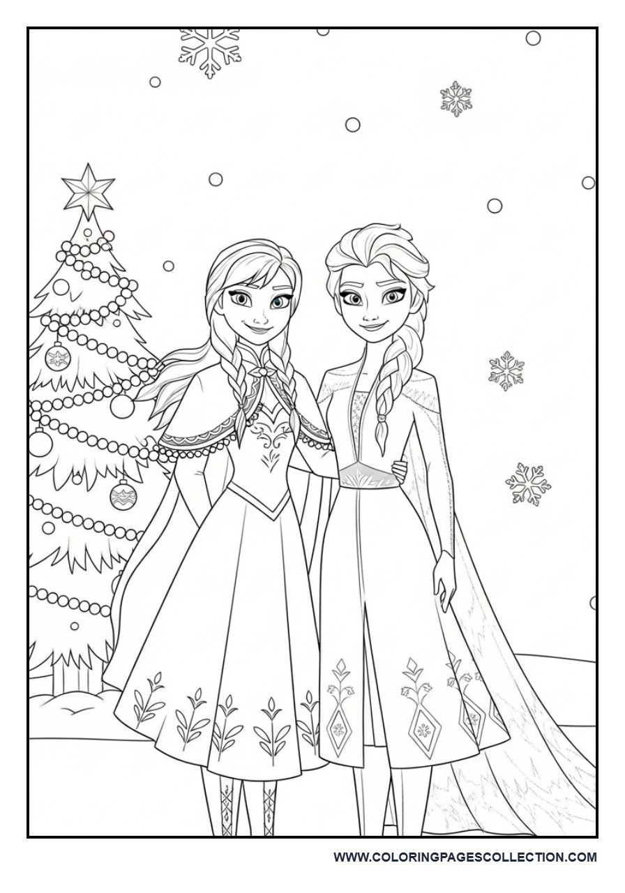 Anna and Elsa Holiday Together