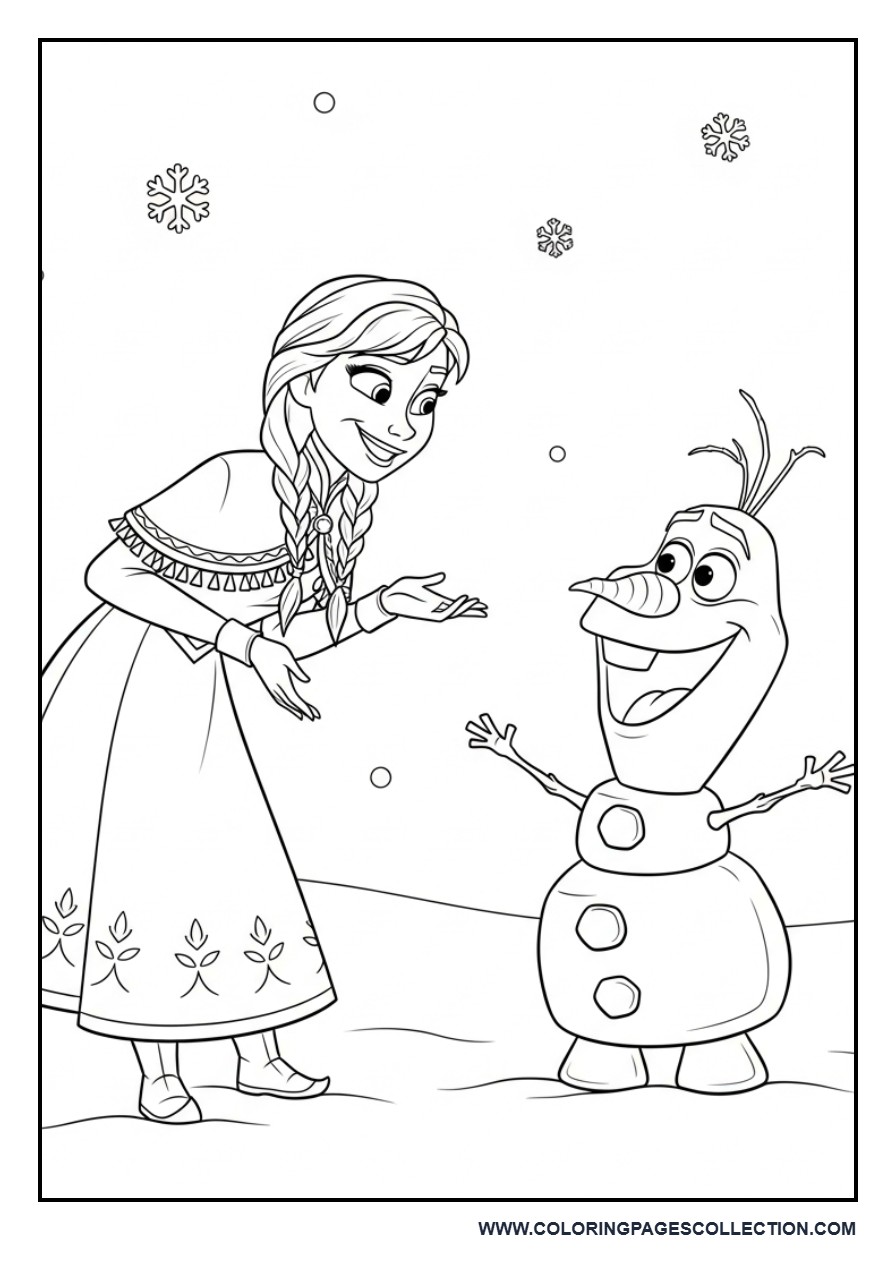 Anna and Olaf Fun Moment