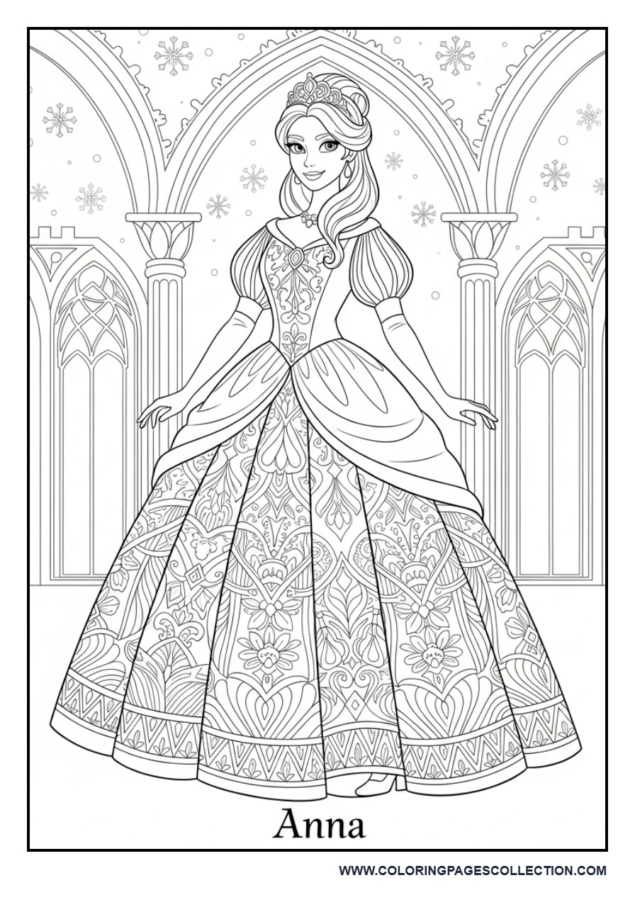 Anna Detailed Royal Dress