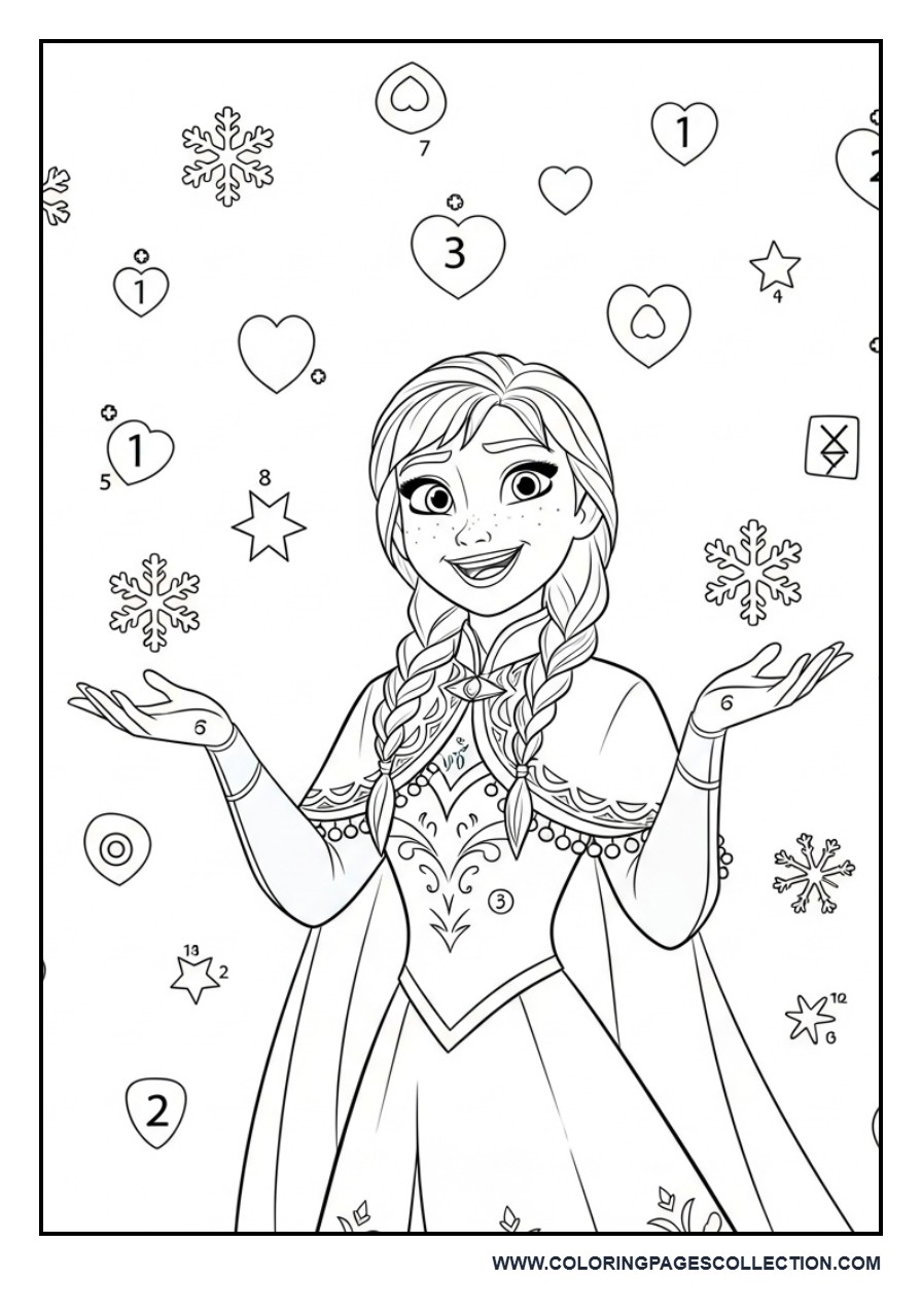 Anna Find and Color Page