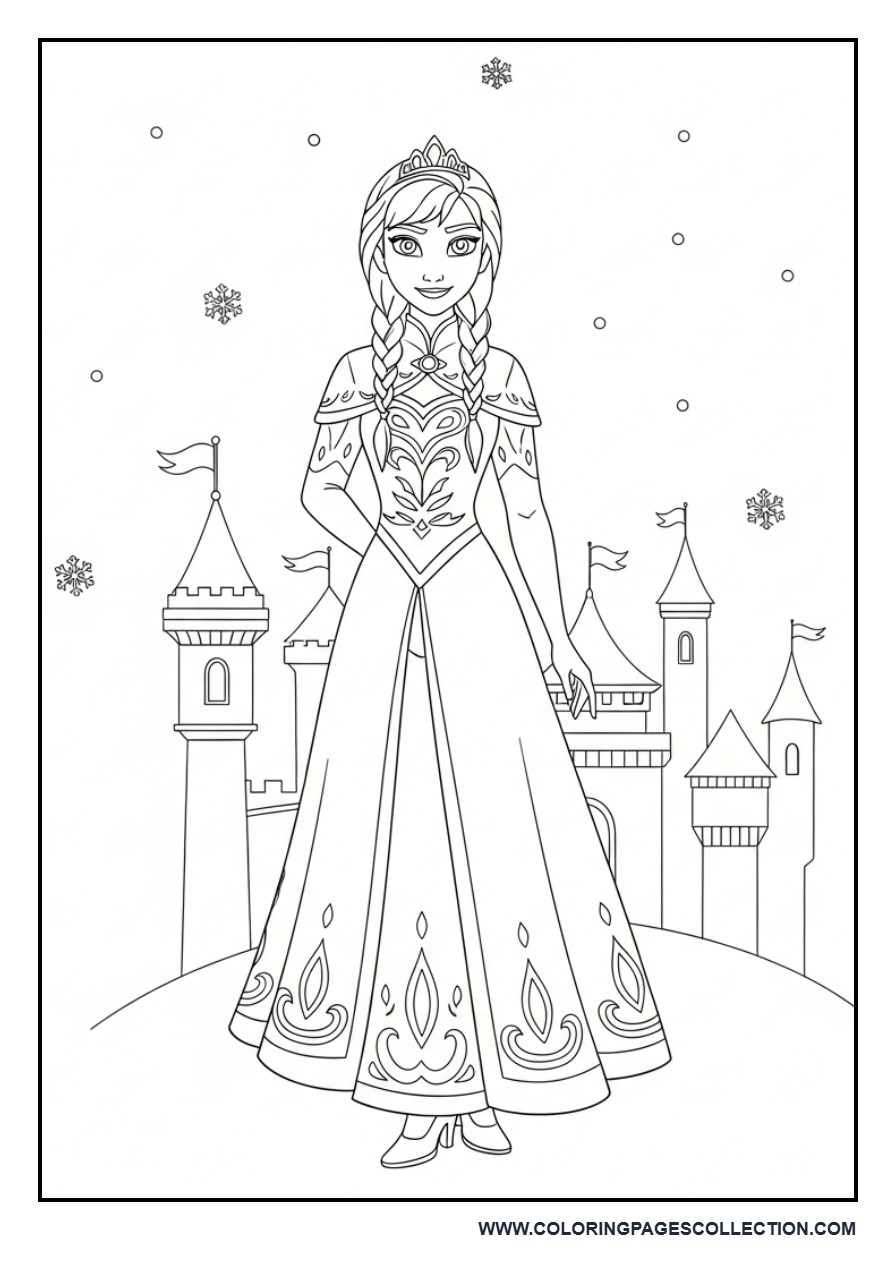 Anna in Royal Dress Scene