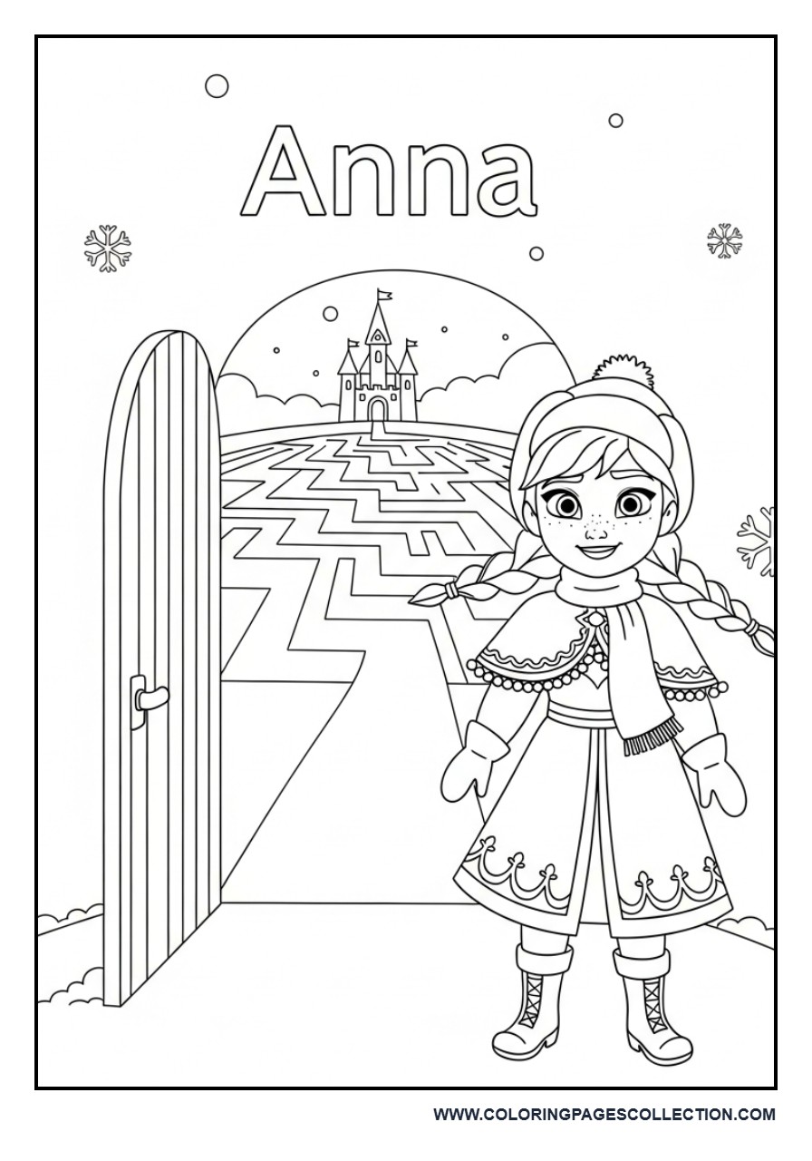 Anna Maze Coloring Page