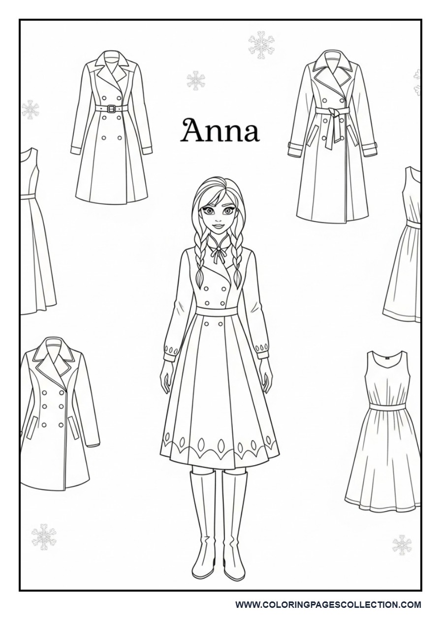 Anna Paper Doll Dress Up Page