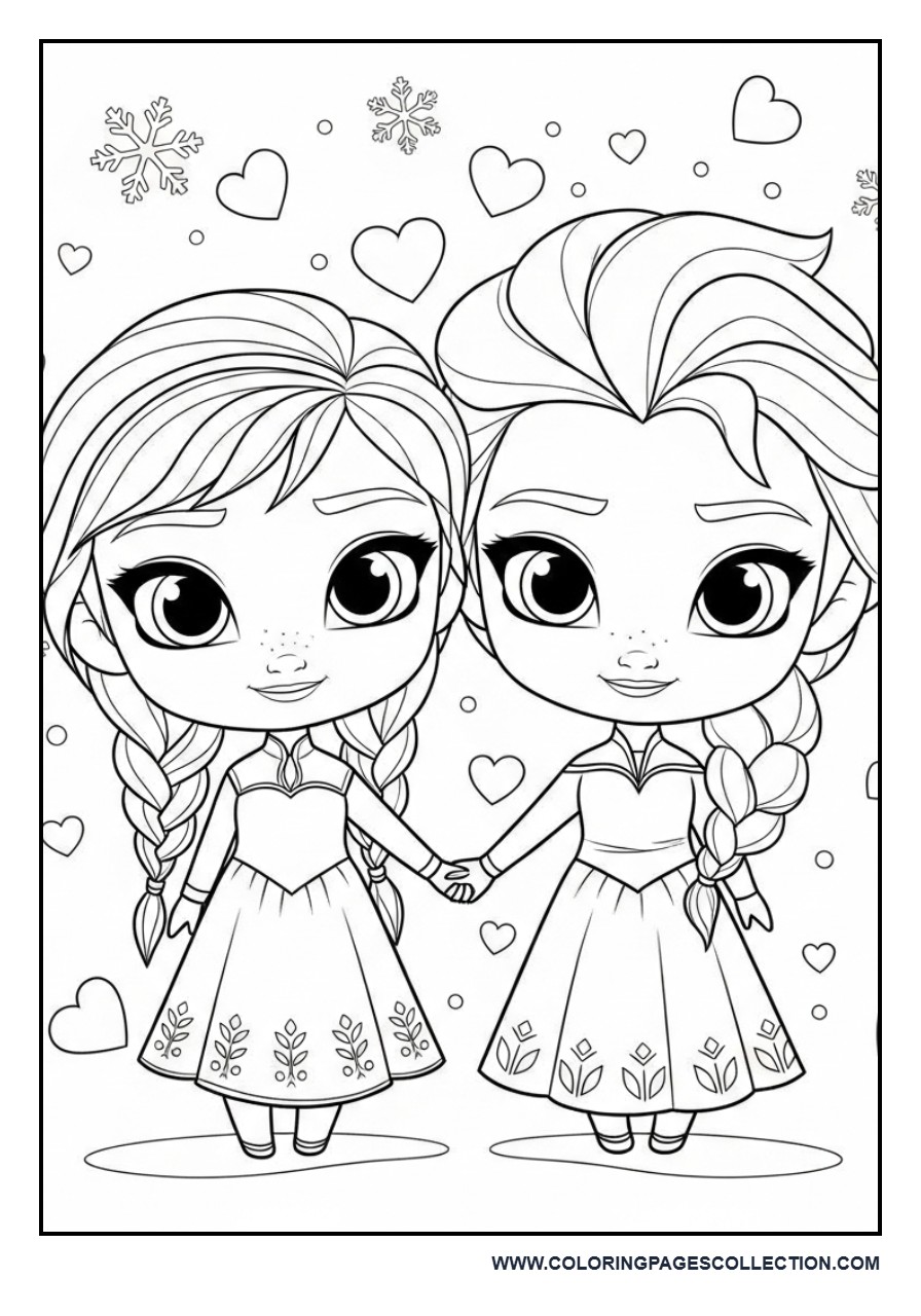 Chibi Anna and Elsa Together