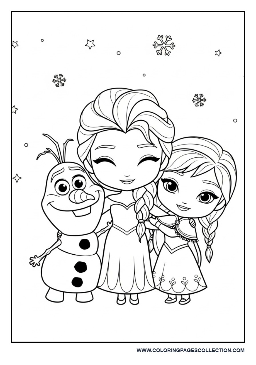 Chibi Frozen Trio Scene
