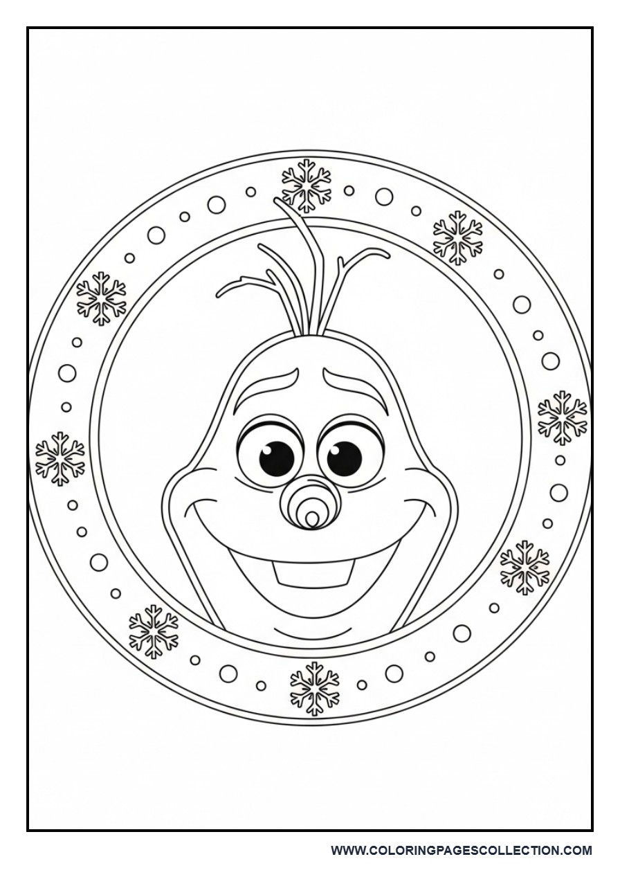 Cute Olaf Face Frame
