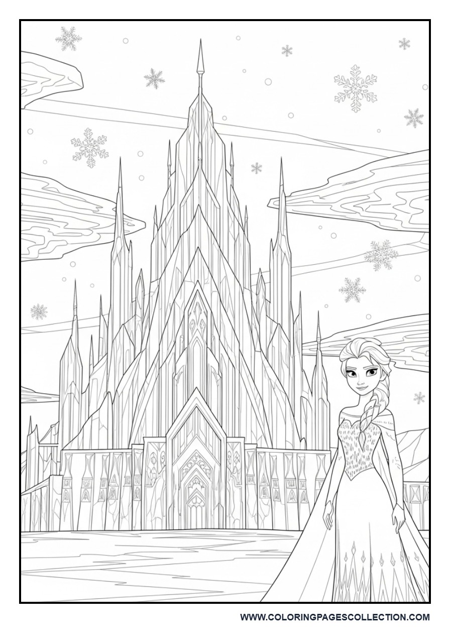 Elsa Ice Palace Detailed Scene