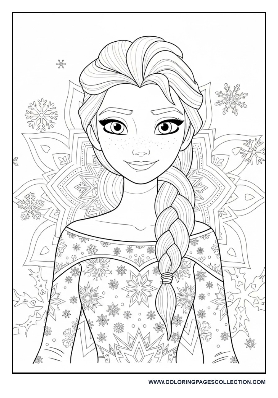 Elsa Intricate Ice Queen Portrait