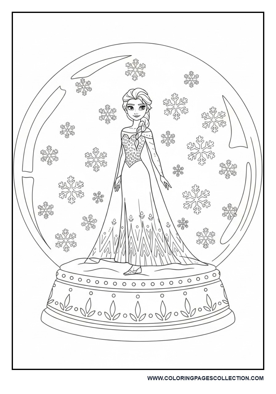 Elsa Snow Globe Design