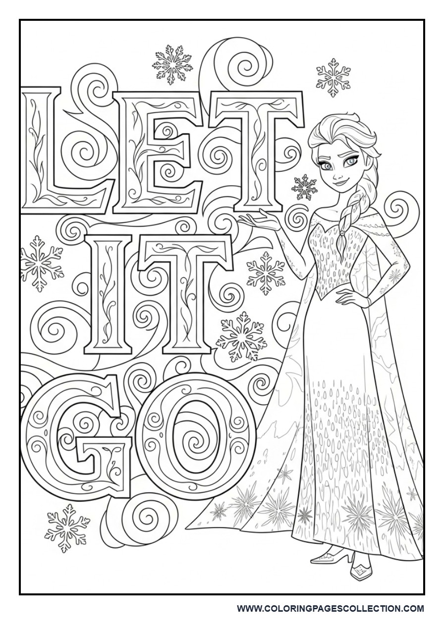 Elsa Typography Art Poster
