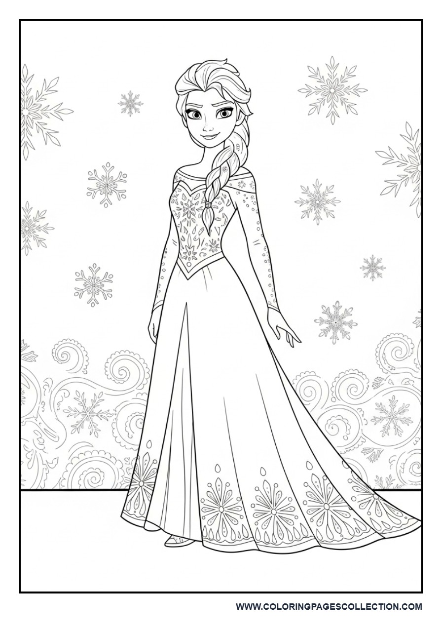Elsa Ultimate Coloring Page