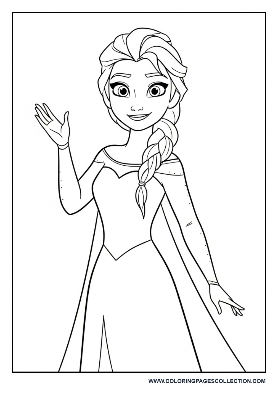 Elsa Waving Hand